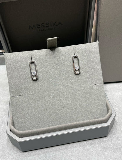 [Polaidi Jewelry]MOVE UNO SMALL 1 DIAMOND EARRINGS