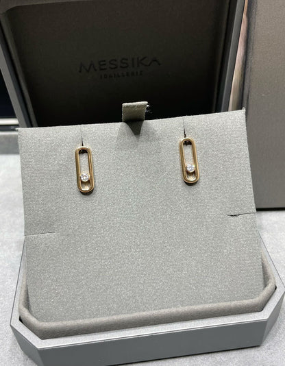 [Polaidi Jewelry]MOVE UNO SMALL 1 DIAMOND EARRINGS