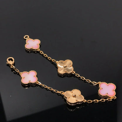[Polaidi Jewelry] CLOVER 5 MOTIFS  PINK MOP BRACELET COLLECTION