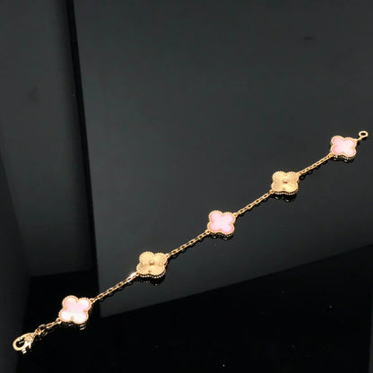 [Polaidi Jewelry] CLOVER 5 MOTIFS  PINK MOP BRACELET COLLECTION