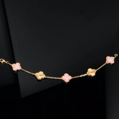[Polaidi Jewelry] CLOVER 5 MOTIFS  PINK MOP BRACELET COLLECTION
