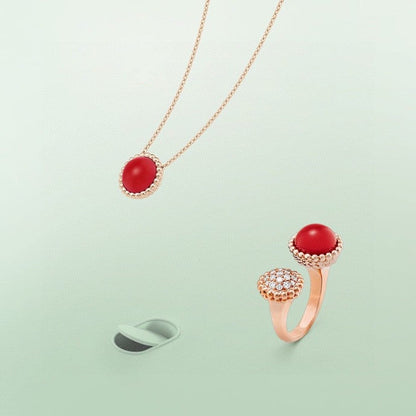 [Polaidi Jewelry]PERLEE COULEURS DIAMOND ROSE GOLD BETWEEN THE FINGER RING