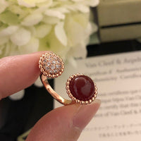 [Perlaura Jewelry ]PERLEE COULEURS DIAMOND ROSE GOLD BETWEEN THE FINGER RING