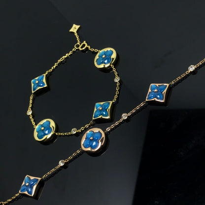 [：Polaidi Jewelry]STAR AND SUN 4 MOTIF BLUE BRACELET