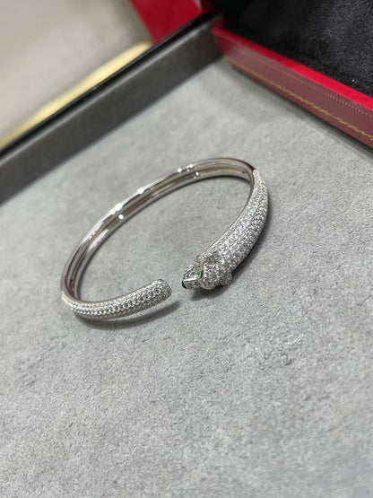 [Polaidi Jewelry]PANTHERE FULL DIAMOND OPEN BRACELET