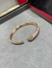 [Perlaura Jewelry ]PANTHERE FULL DIAMOND OPEN BRACELET