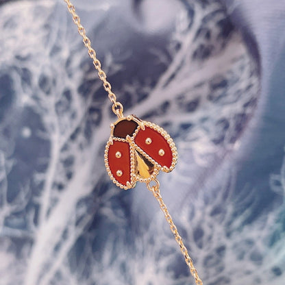[：Polaidi Jewelry]ラッキー スプリング 1モチーフ ピンクゴールド ブレスレット