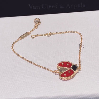 [：Polaidi Jewelry]ラッキー スプリング 1モチーフ ピンクゴールド ブレスレット