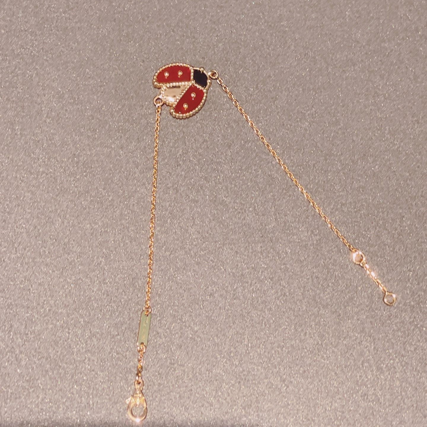 [：Polaidi Jewelry]ラッキー スプリング 1モチーフ ピンクゴールド ブレスレット