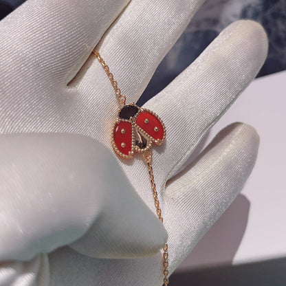 [：Polaidi Jewelry]ラッキー スプリング 1モチーフ ピンクゴールド ブレスレット