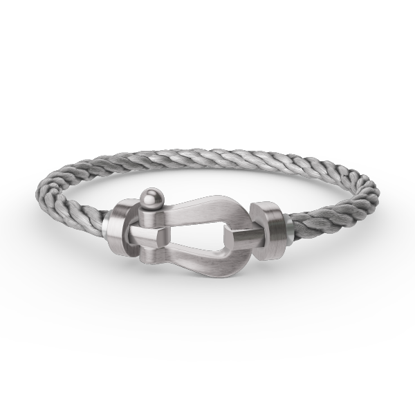 [：Polaidi Jewelry]ホースシューブレスレット（ダイヤモンドなし）ラージ シルバー