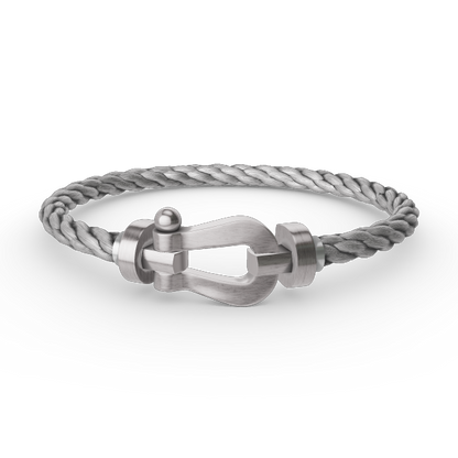 [：Polaidi Jewelry]ホースシューブレスレット（ダイヤモンドなし）ラージ シルバー