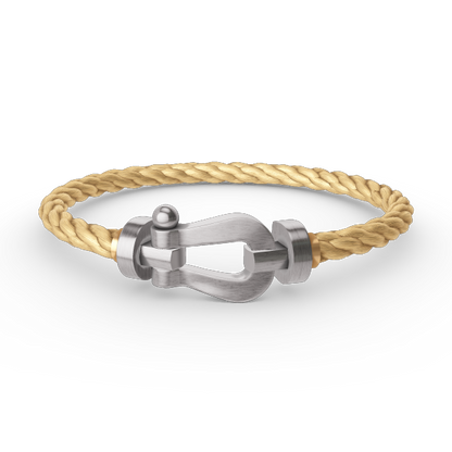 [：Polaidi Jewelry]ホースシューブレスレット（ダイヤモンドなし）ラージ シルバー