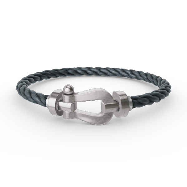 [：Polaidi Jewelry]ホースシューブレスレット（ダイヤモンドなし）ラージ シルバー