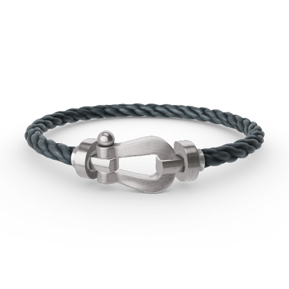 [：Polaidi Jewelry]ホースシューブレスレット（ダイヤモンドなし）ラージ シルバー