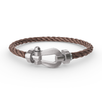 [：Polaidi Jewelry]ホースシューブレスレット（ダイヤモンドなし）ラージ シルバー
