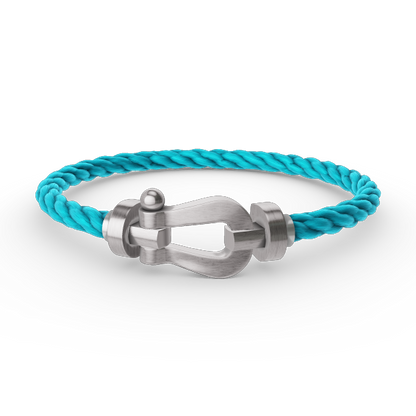 [：Polaidi Jewelry]ホースシューブレスレット（ダイヤモンドなし）ラージ シルバー