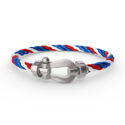 [：Polaidi Jewelry]ホースシューブレスレット（ダイヤモンドなし）ラージ シルバー