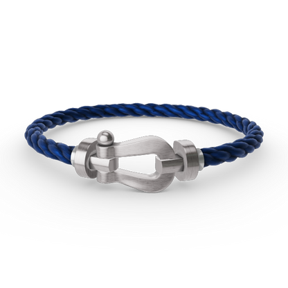 [：Polaidi Jewelry]ホースシューブレスレット（ダイヤモンドなし）ラージ シルバー