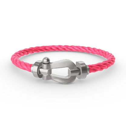 [：Polaidi Jewelry]ホースシューブレスレット（ダイヤモンドなし）ラージ シルバー