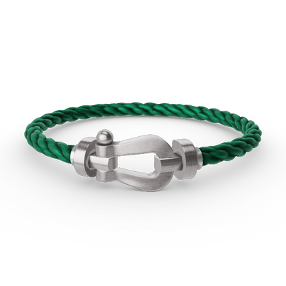 [：Polaidi Jewelry]ホースシューブレスレット（ダイヤモンドなし）ラージ シルバー