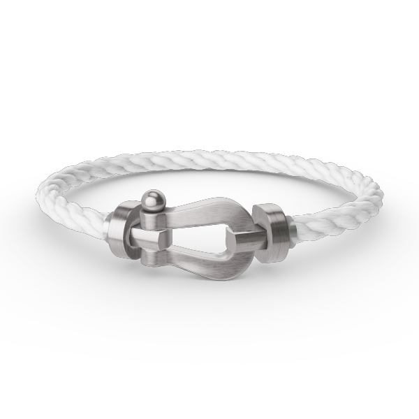 [：Polaidi Jewelry]ホースシューブレスレット（ダイヤモンドなし）ラージ シルバー