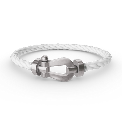 [：Polaidi Jewelry]ホースシューブレスレット（ダイヤモンドなし）ラージ シルバー