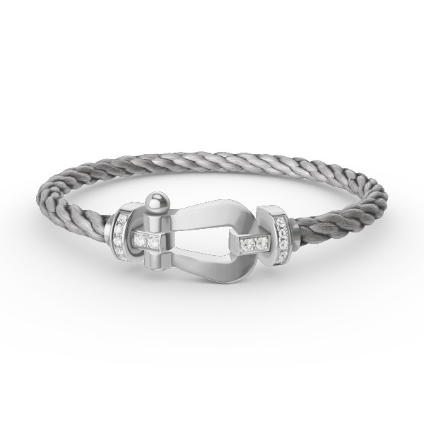 [:Polaidi Jewelry]FORCE ラージ ホースシュー ハーフダイヤモンド ブレスレット シルバー