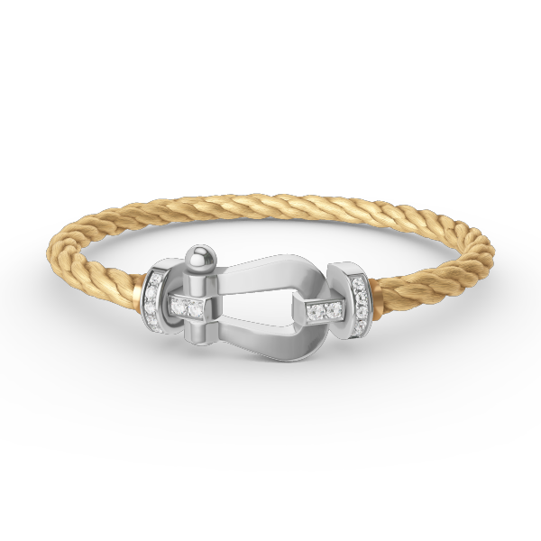 [:Polaidi Jewelry]FORCE ラージ ホースシュー ハーフダイヤモンド ブレスレット シルバー