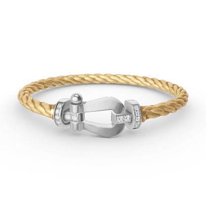 [:Polaidi Jewelry]FORCE ラージ ホースシュー ハーフダイヤモンド ブレスレット シルバー