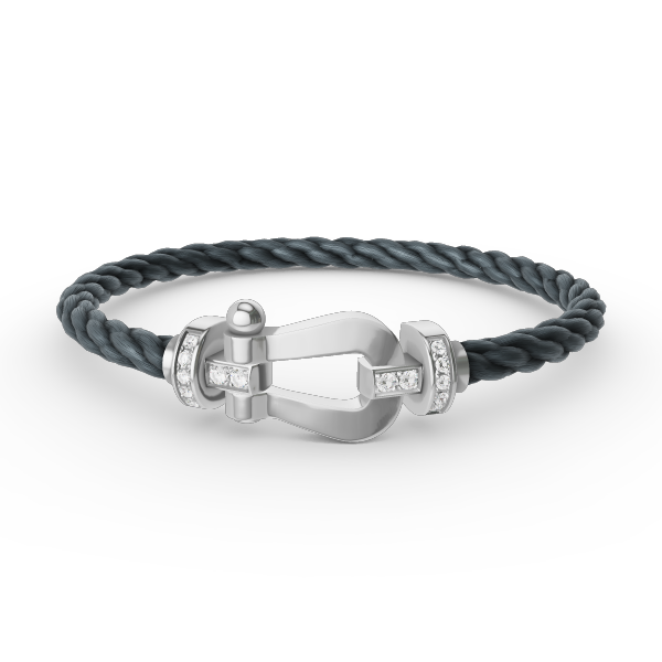 [:Polaidi Jewelry]FORCE ラージ ホースシュー ハーフダイヤモンド ブレスレット シルバー