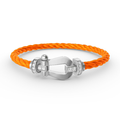 [:Polaidi Jewelry]FORCE ラージ ホースシュー ハーフダイヤモンド ブレスレット シルバー