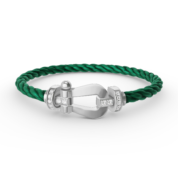 [:Polaidi Jewelry]FORCE ラージ ホースシュー ハーフダイヤモンド ブレスレット シルバー