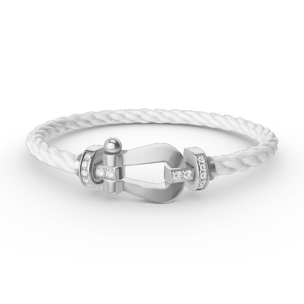 [:Polaidi Jewelry]FORCE ラージ ホースシュー ハーフダイヤモンド ブレスレット シルバー