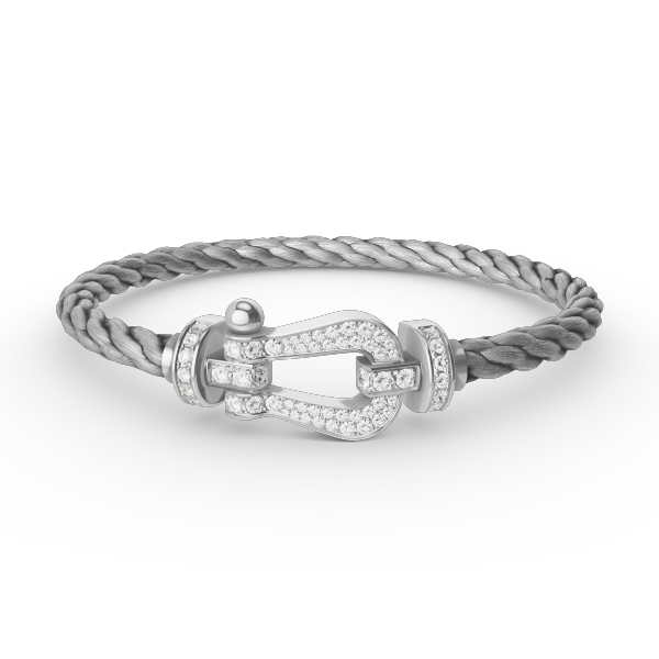 [：Polaidi Jewelry]FORCE LARGE HORSESHOE FULL DIAMOND BRACELET SILVER