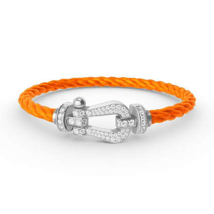 [Polaidi Jewelry]FORCE LARGE HORSESHOE FULL DIAMOND BRACELET SILVER