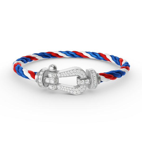 [Polaidi Jewelry]FORCE LARGE HORSESHOE FULL DIAMOND BRACELET SILVER