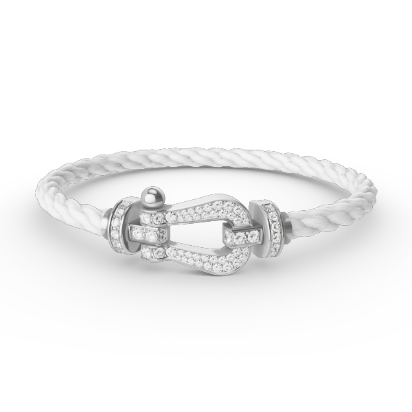 [：Polaidi Jewelry]FORCE LARGE HORSESHOE FULL DIAMOND BRACELET SILVER