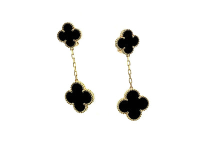 [Polaidi Jewelry]CLOVER 2 MOTIFS  EARRINGS (MULTIPLE CHOICESC