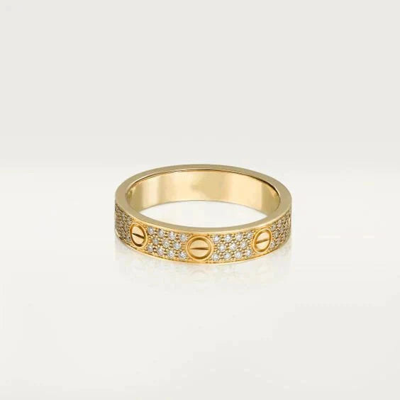 [Polaidi Jewelry]LOVE RING 3.6MM DIAMOND PAVED