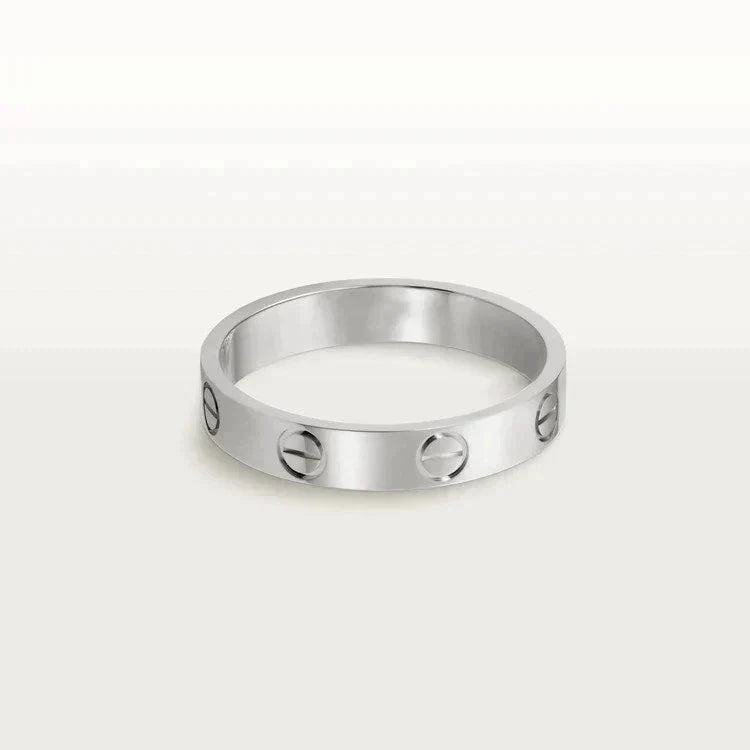 [Polaidi Jewelry]LOVE RING 4MM 1 DIAMOND SILVER