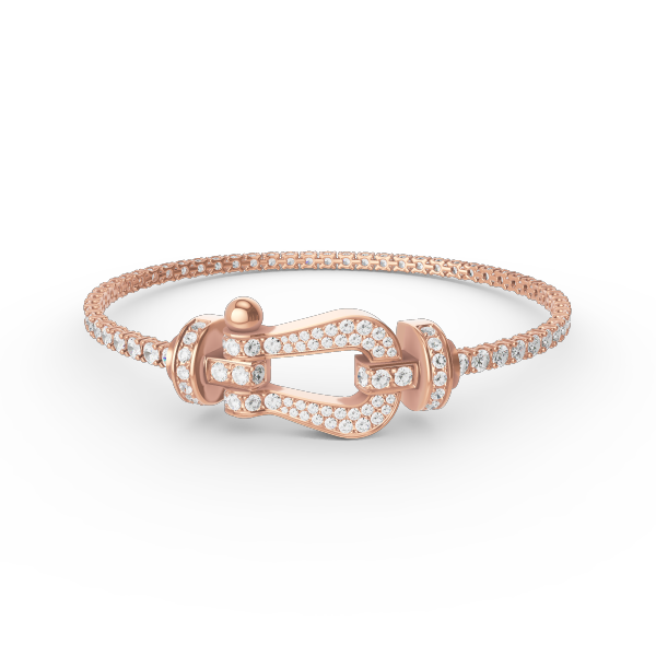 [Polaidi Jewelry]FORCE  LARGE HORSESHOE FULL DIAMOND TENNIS BRACELET