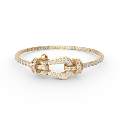 [Polaidi Jewelry]FORCE  LARGE HORSESHOE FULL DIAMOND TENNIS BRACELET